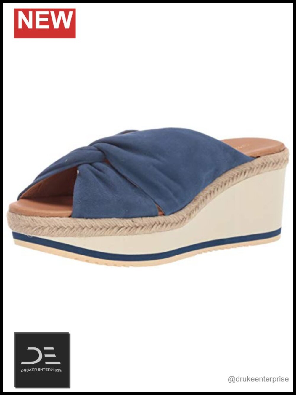 Womens Wedge Sandals Suede Slingback Pleated Memory Foam Comfort